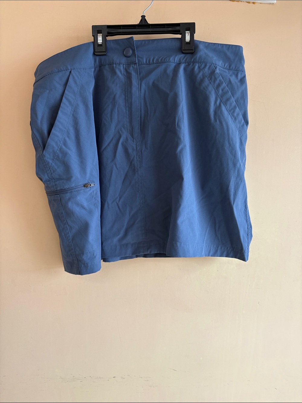 Men's Casual Blue Cargo Shorts with Zip Pocket
